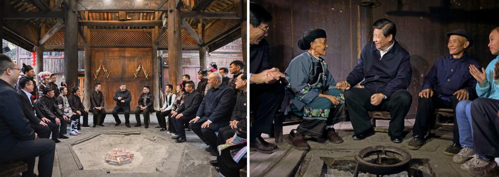 左图由新华社记者谢环驰拍摄;右图由新华社记者兰红光拍摄。